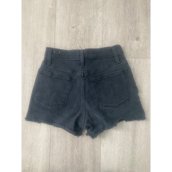 Madewell High Rise Button‎ Fly Black Denim Short 3” Size 25 - Picture 4 of 4